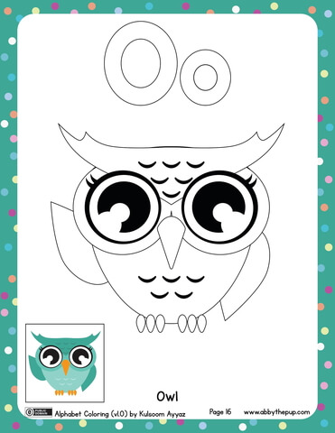 O Is For Owl Coloring Page